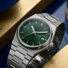TS PRX Silver Stainless Steel Green Dial
